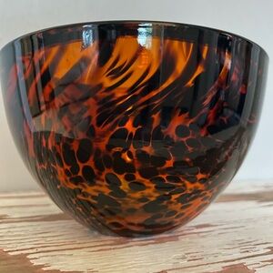 Royal Gallery Tortoise Pattern Glass Bowl